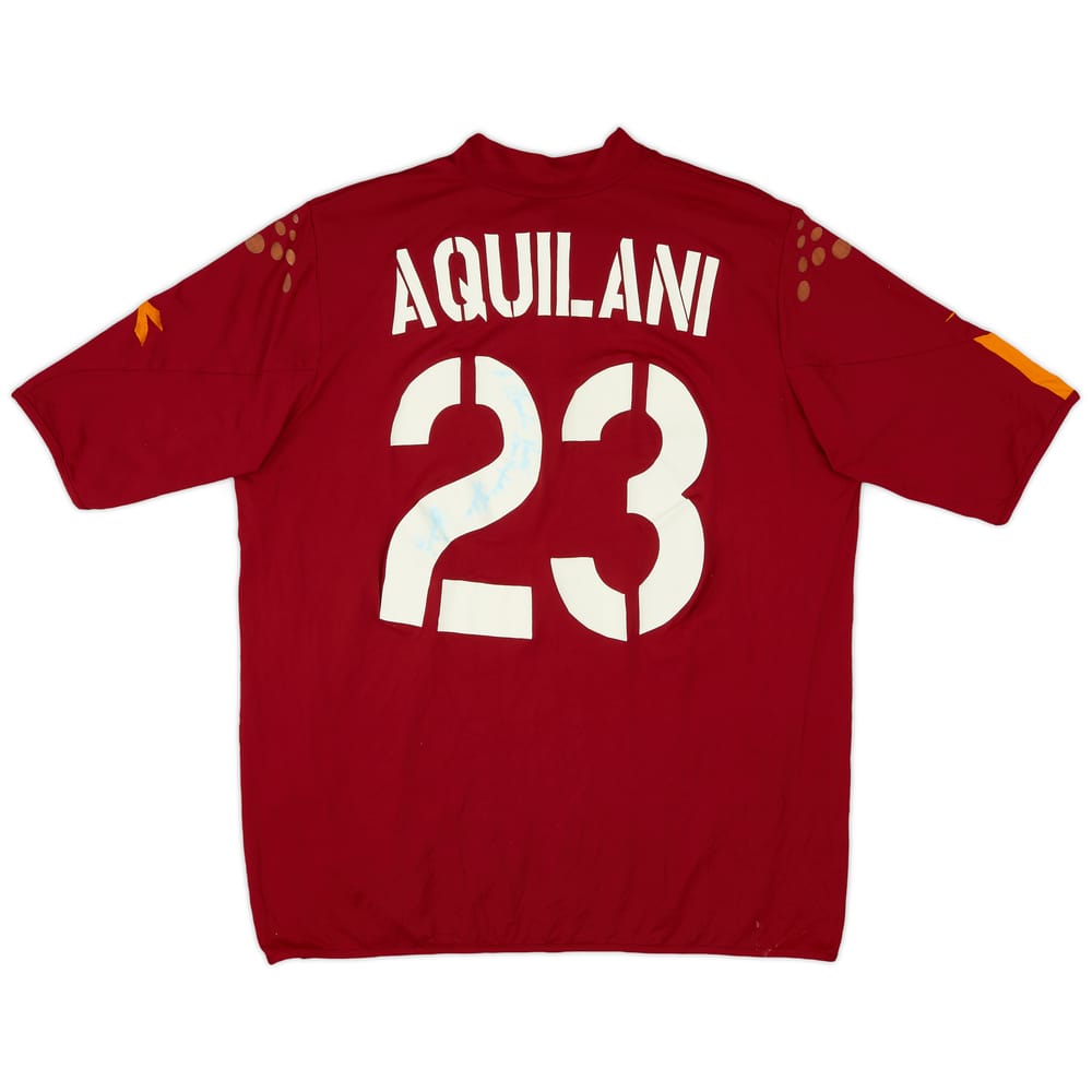 2004-05 Roma Signed Home Shirt Aquilani #23 - 5/10 - (XL)