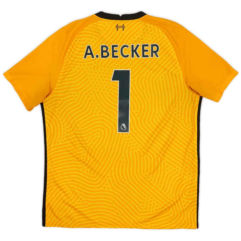 2020-21 Liverpool GK S/S Shirt A. Becker #1 - 8/10 - (XL)