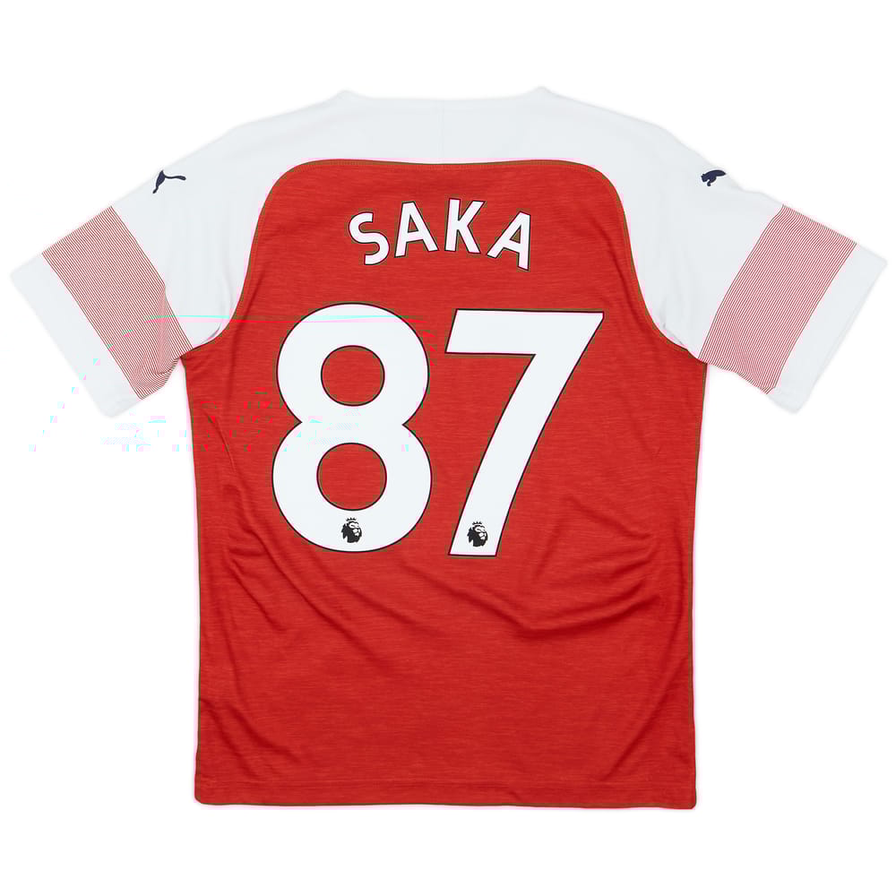 2018-19 Arsenal Home Shirt Saka #87 - 8/10 - (S)