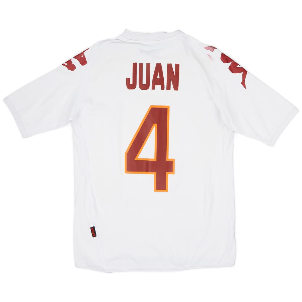 2007-08 Roma Away Shirt Juan #4 - 5/10 - (L)