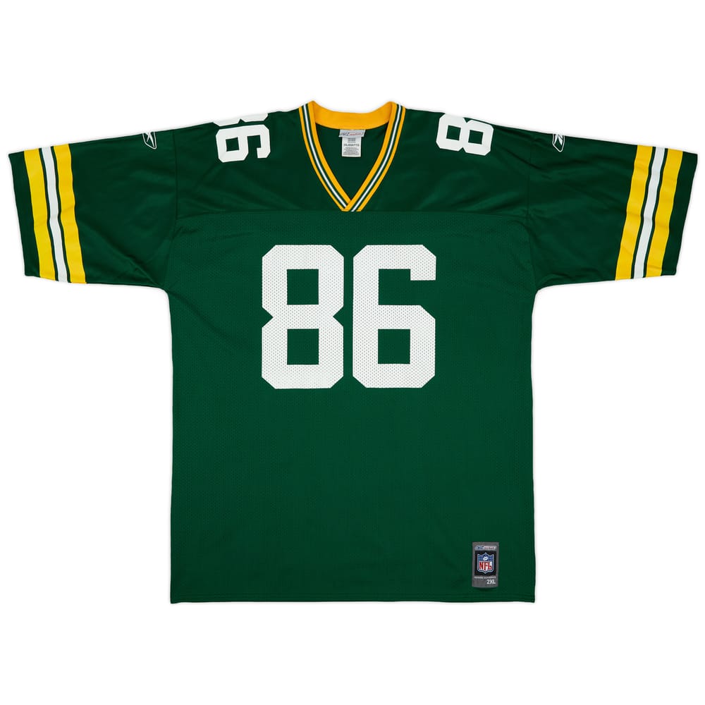 2001 Green Bay Packers Freeman #86 Reebok Home Jersey - 9/10 - (XXL)
