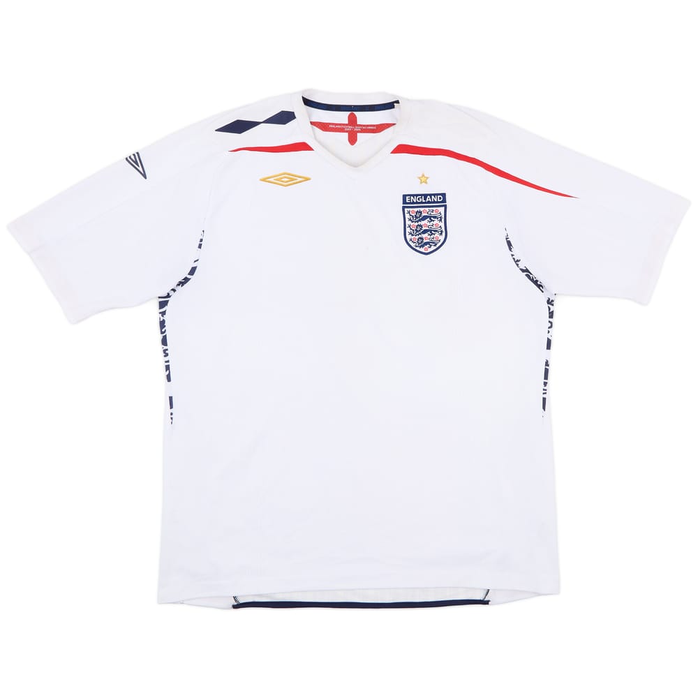 2007-09 England Home Shirt - 6/10 - (XXL)