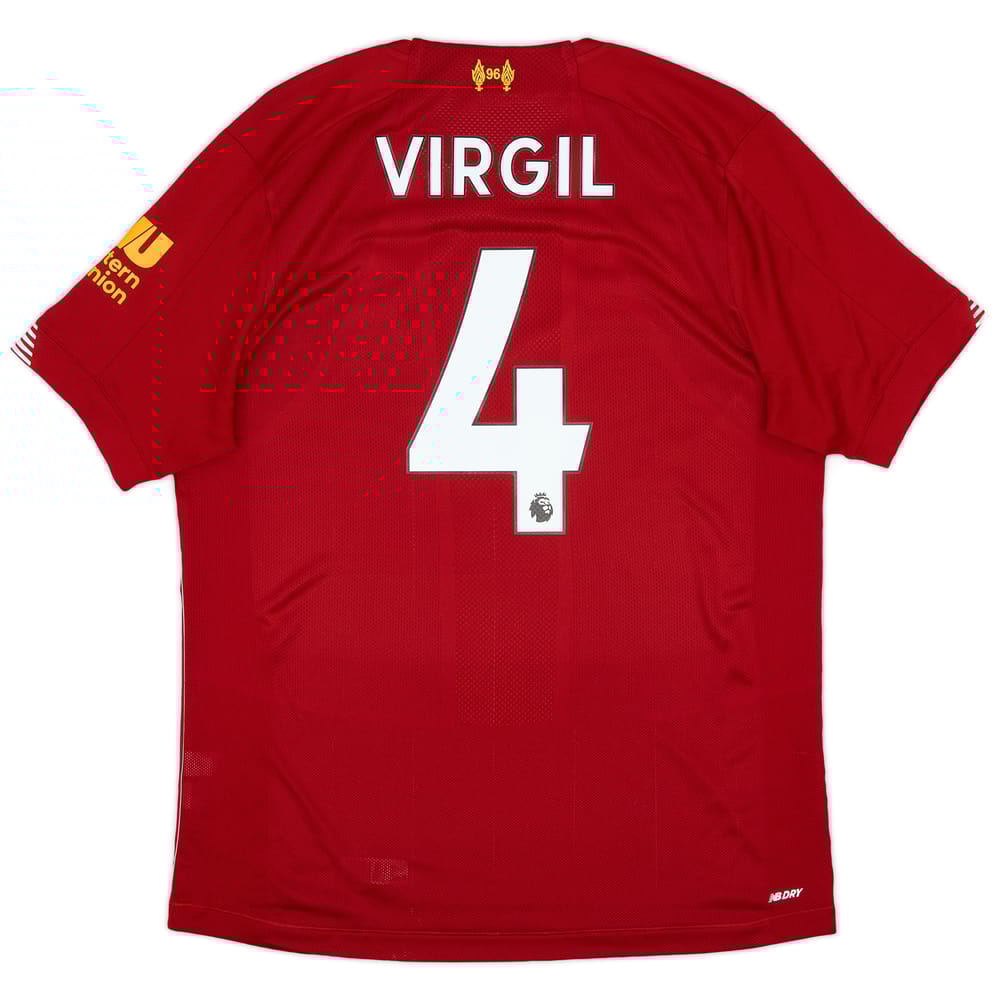 2019-20 Liverpool Home Shirt Virgil #4 - 8/10 - (M)