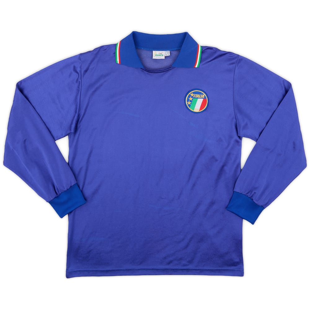 1986-90 Italy Home L/S Shirt - 8/10 - (M)
