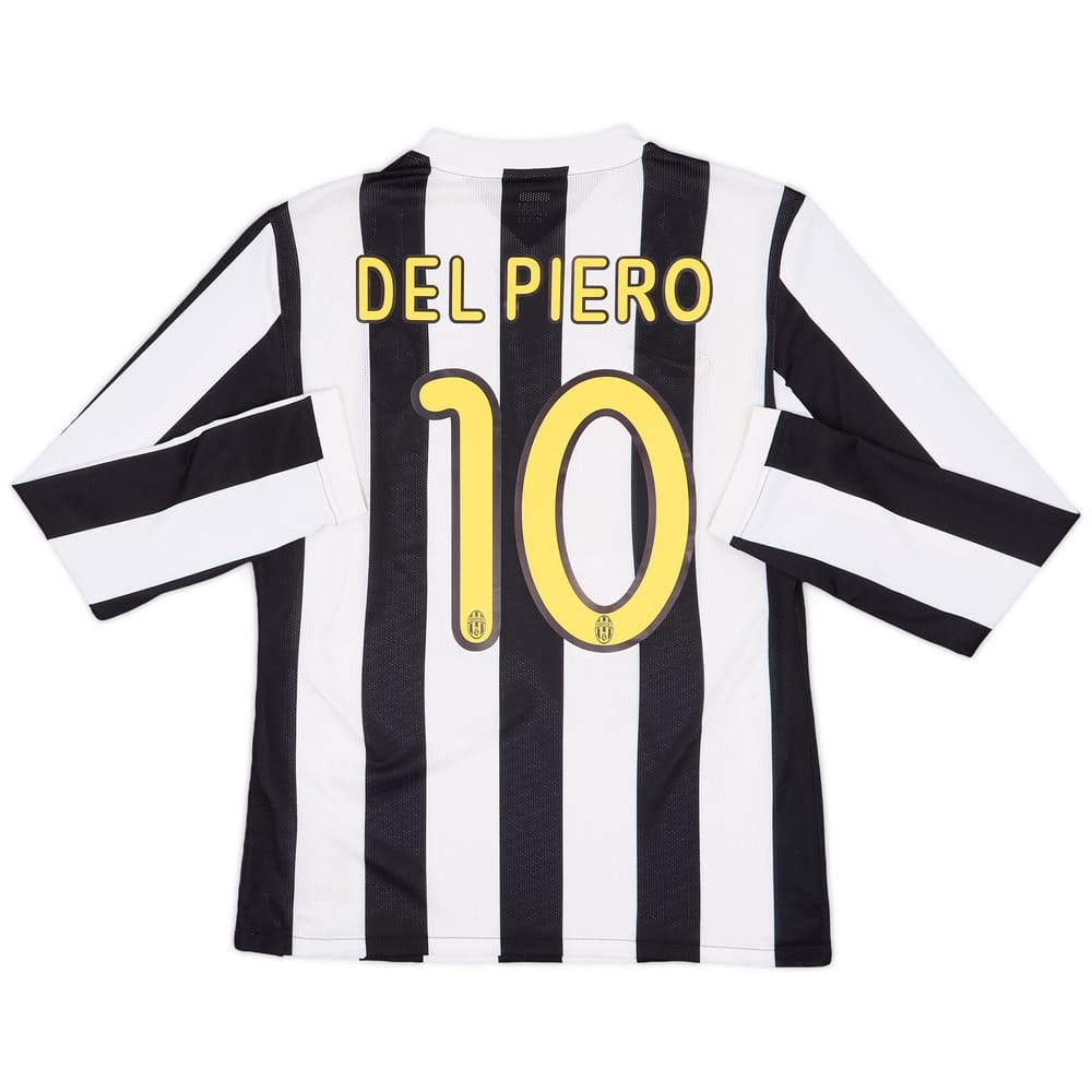 2009-10 Juventus Authentic Home L/S Shirt Del Piero #10 - 8/10 - (M)