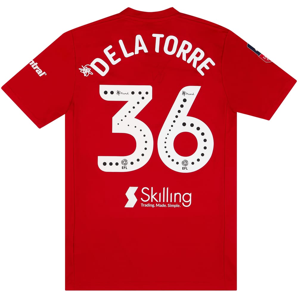 2019-20 Fulham Match Issue FA Cup Signed Away Shirt De La Torre #36 (v Man City)