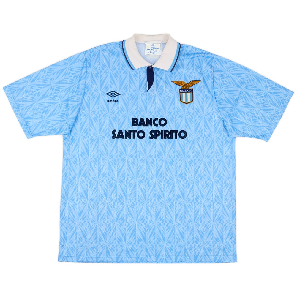 1991-92 Lazio Home Shirt - 8/10 - (XL)