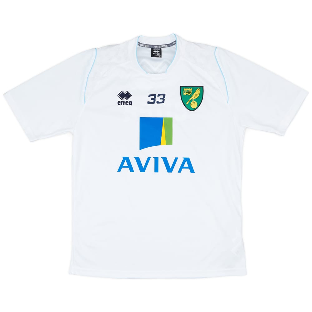 2013-14 Norwich Player Issue Errea Training Shirt #33 - 9/10 - (L)