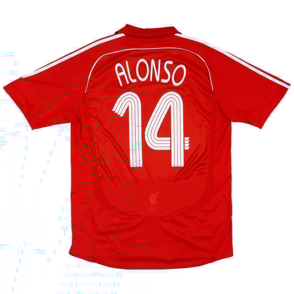 2006-08 Liverpool Home Shirt Alonso #14 - 7/10 - (L)