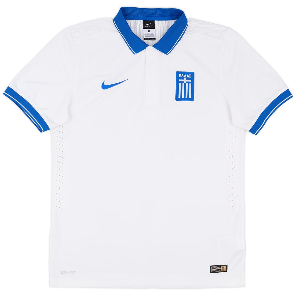 2014-16 Greece Authentic Home Shirt - 9/10 - (M)