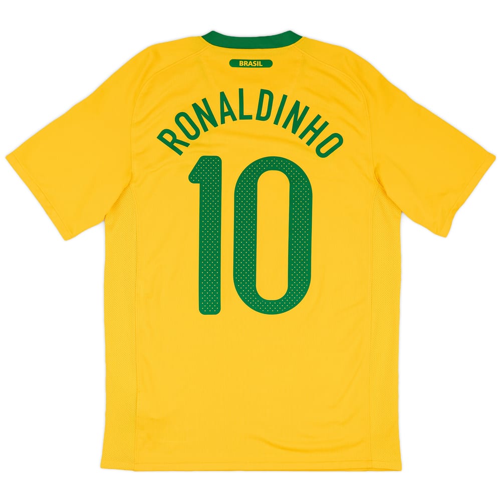 2010-11 Brazil Home Shirt Ronaldinho #10 - 9/10 - (S)