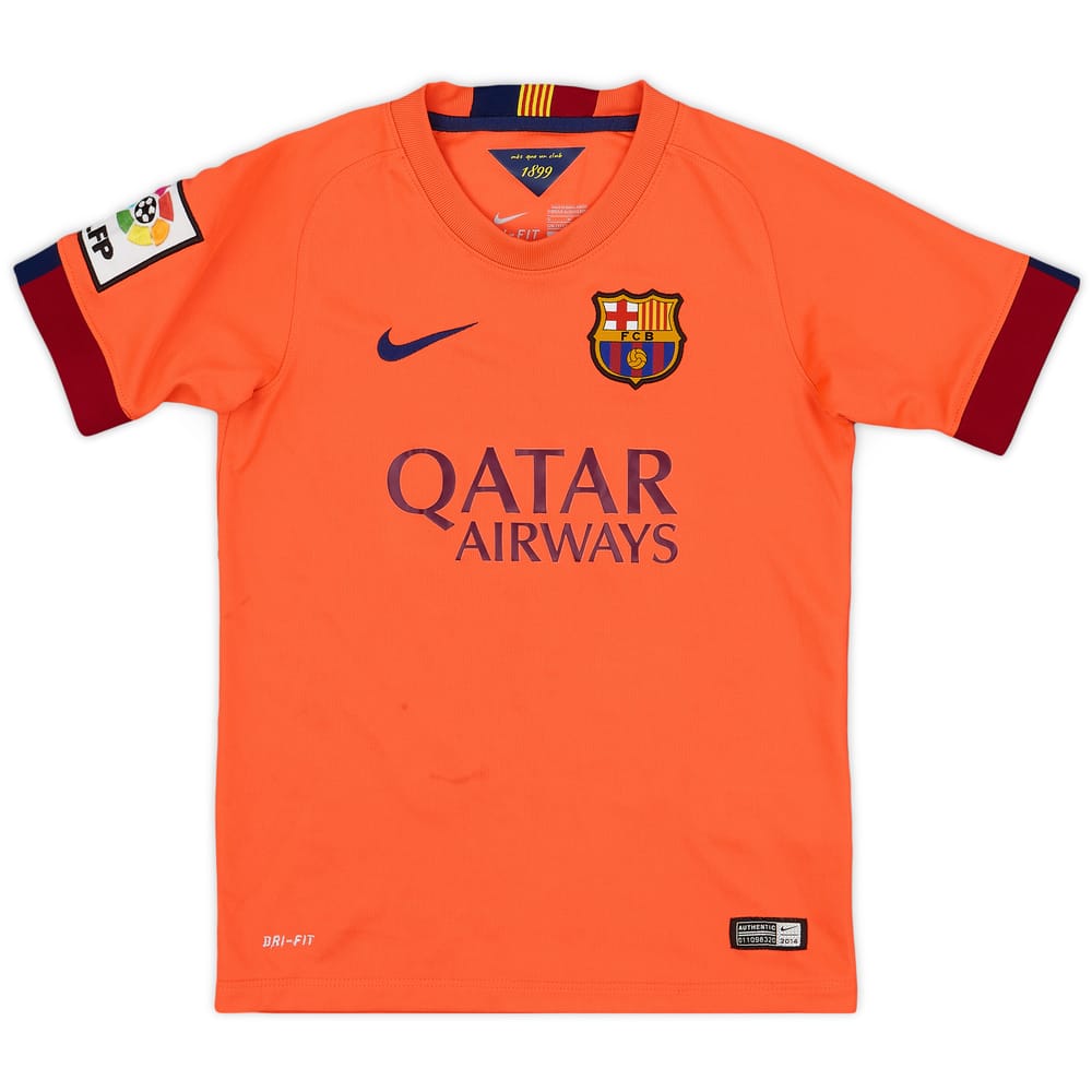 2014-15 Barcelona Away Shirt - 7/10 - (S.Boys)