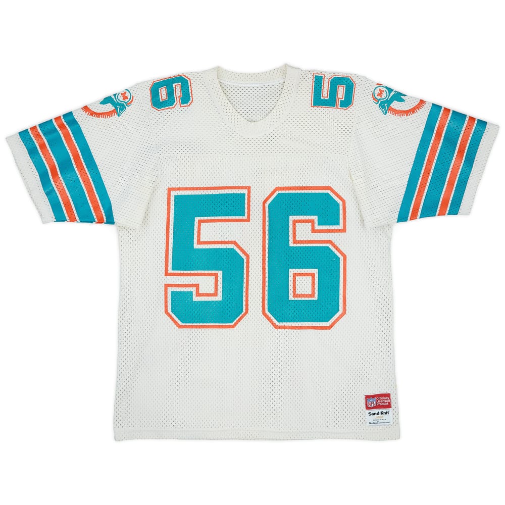 1986 Miami Dolphins Offerdahl #56 MacGregor Sand Knit Away Jersey - 8/10 - (L)
