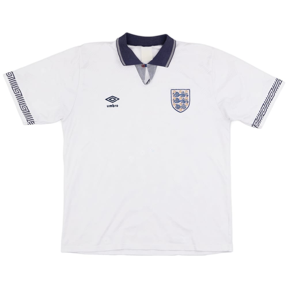 1990-92 England Home Shirt - 4/10 - (L)