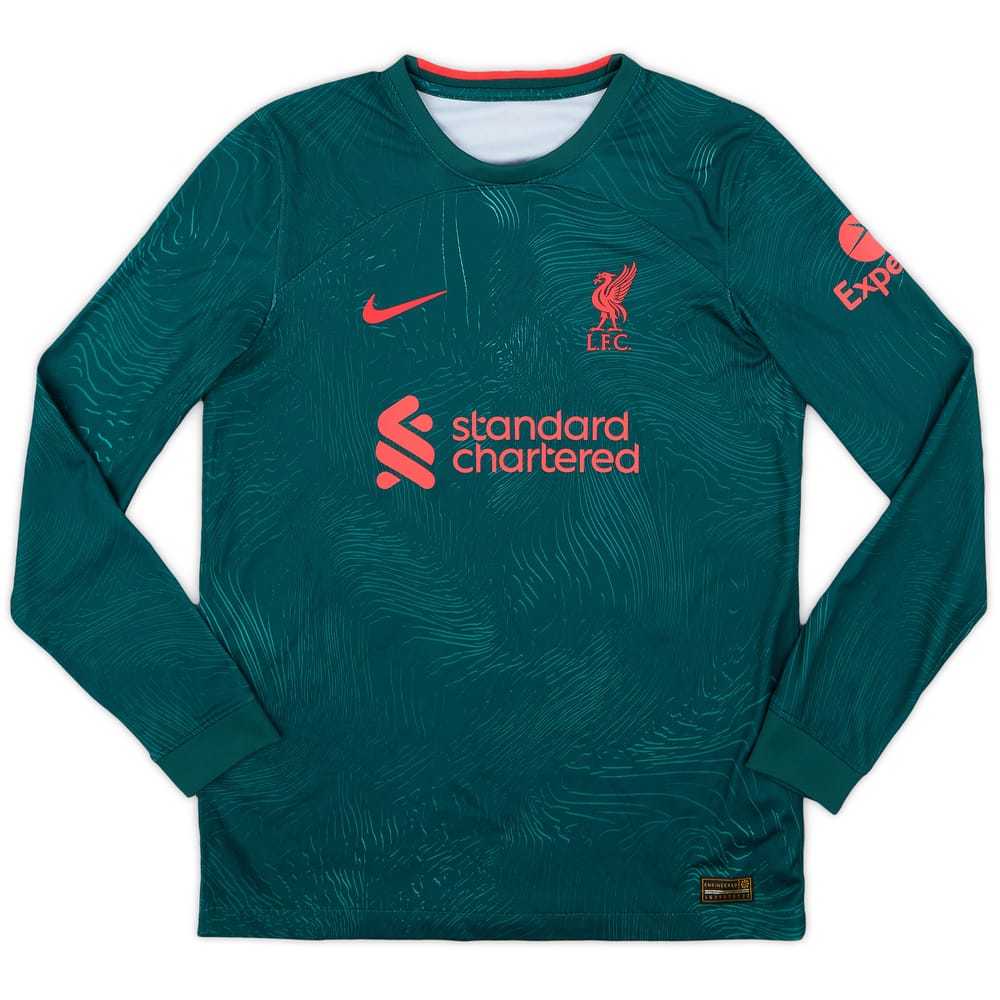 2022-23 Liverpool Authentic Third L/S Shirt #23 - 9/10 - (XL.Boys)