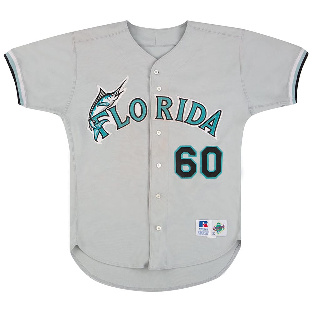 1993-97 Florida Marlins #60 Authentic Russell Athletic Jersey (Away) L