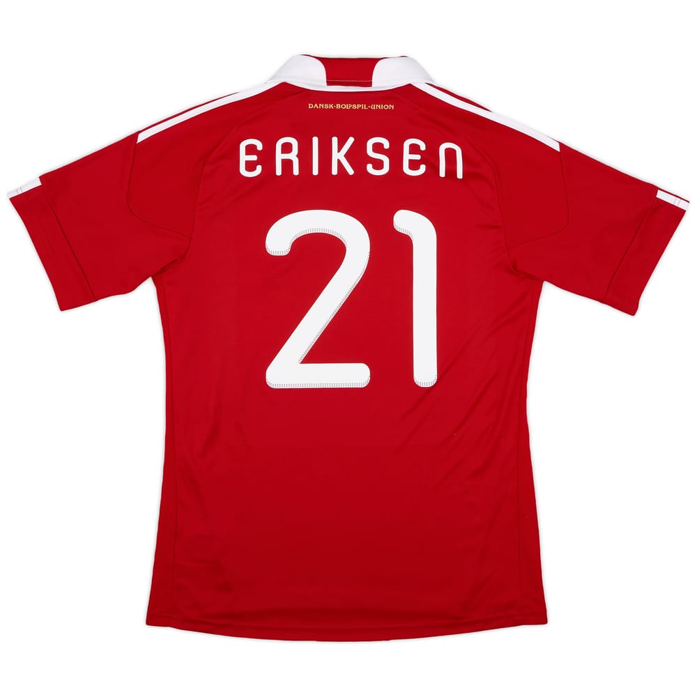 2010-11 Denmark Home Shirt Eriksen #21 - 7/10 - (M)
