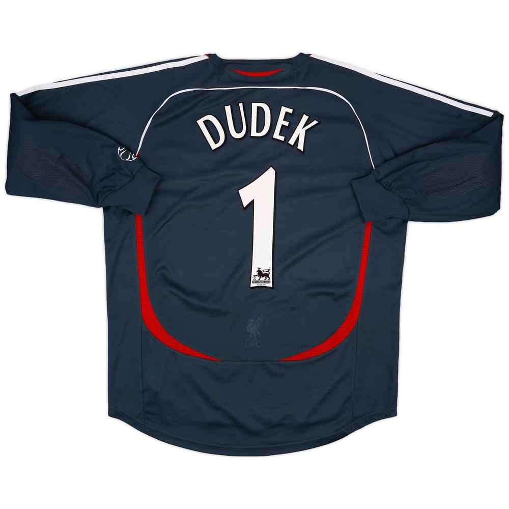2006-07 Liverpool Player Issue GK Shirt Dudek #1 - 5/10 - (L)