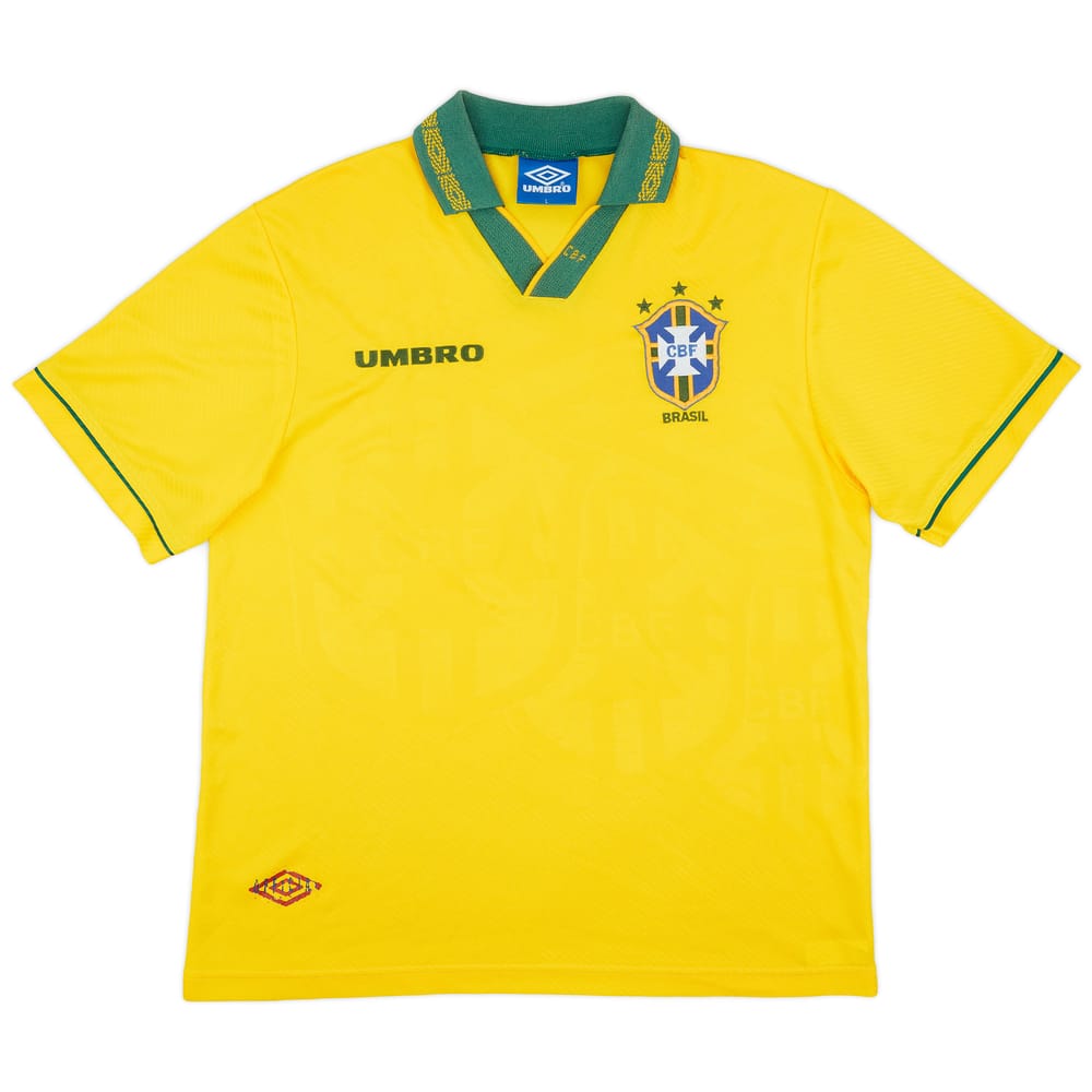 1993-94 Brazil Home Shirt - 8/10 - (L)