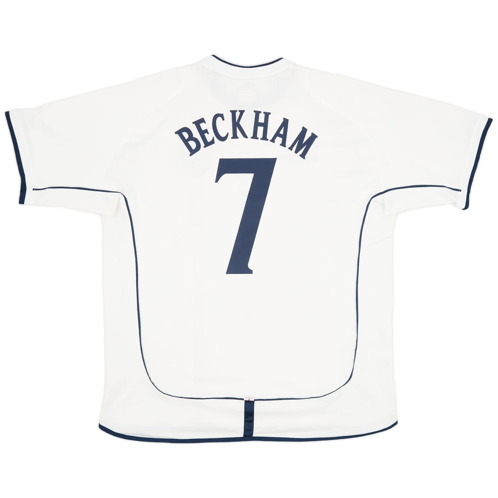 2001-03 England Home Shirt Beckham #7 - 7/10 - (XXL)