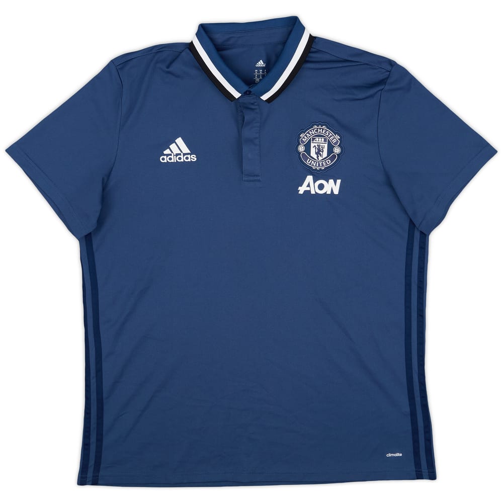 2016-17 Manchester United adidas Polo Shirt - 9/10 - (XL)