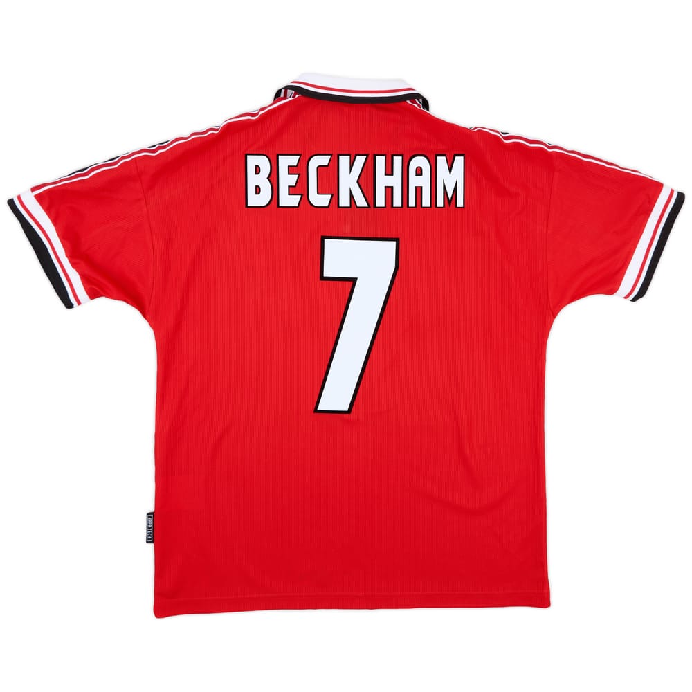 1998-00 Manchester United Home Shirt Beckham #7 - 6/10 - (L)