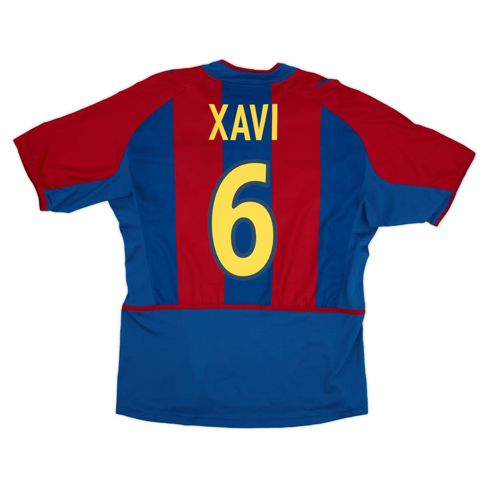 2002-03 Barcelona Home Shirt Xavi #6 - 8/10 - (S)