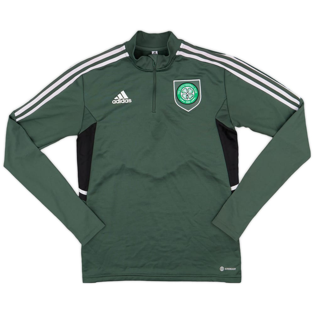 2022-23 Celtic adidas 1/4 Zip Drill Top - 5/10 - (S)