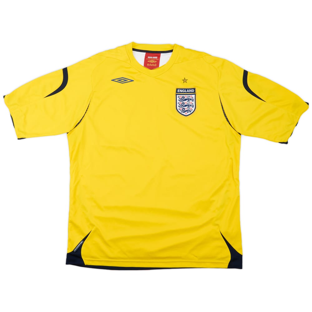 2006-08 England GK S/S Shirt - 7/10 - (XL)