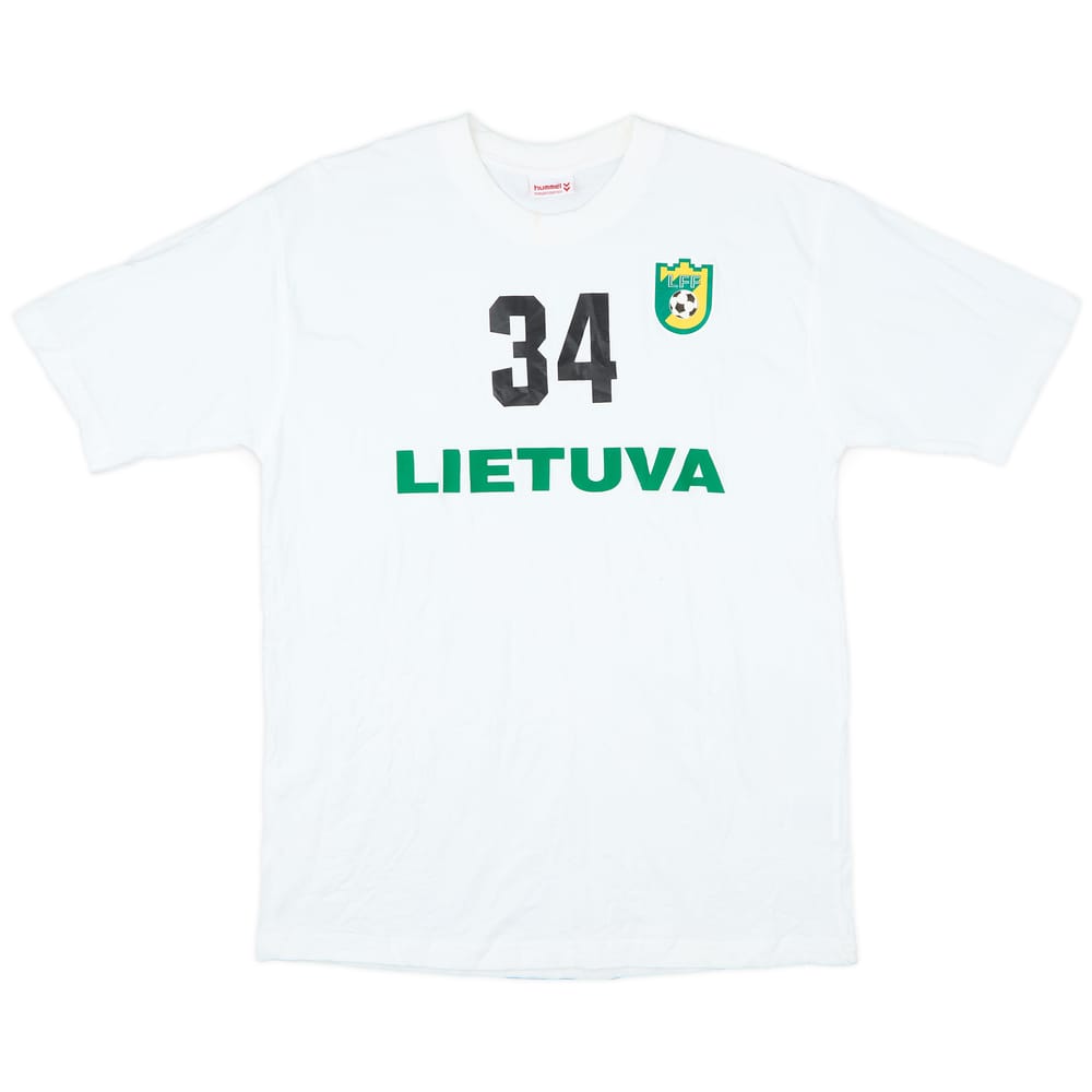 2002-03 Lithuania Player Issue Hummel Training Shirt #34 - 8/10 - (L)