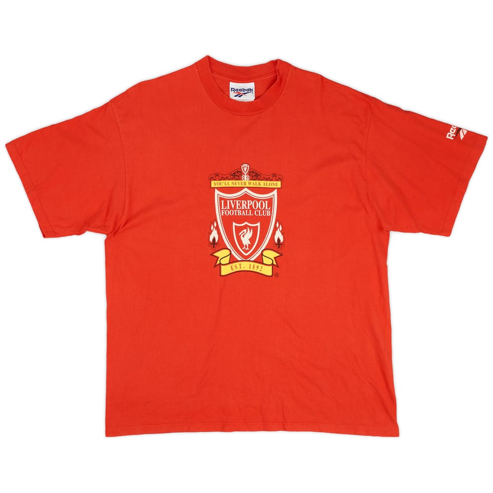 1996-98 Liverpool Reebok Cotton Tee - 9/10 - (XL)