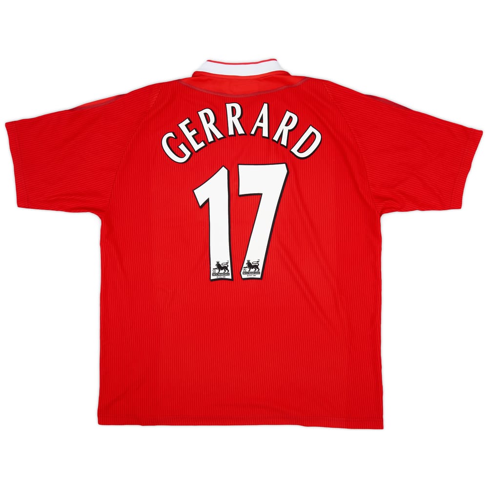 2002-04 Liverpool Home Shirt Gerrard #17 - 5/10 - (XL)