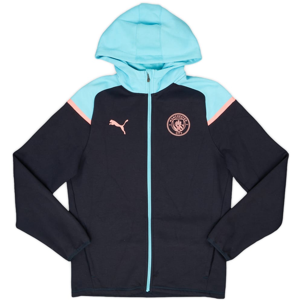 2023-24 Manchester City Puma Hooded Track Jacket - 8/10 - (XL.Boys)