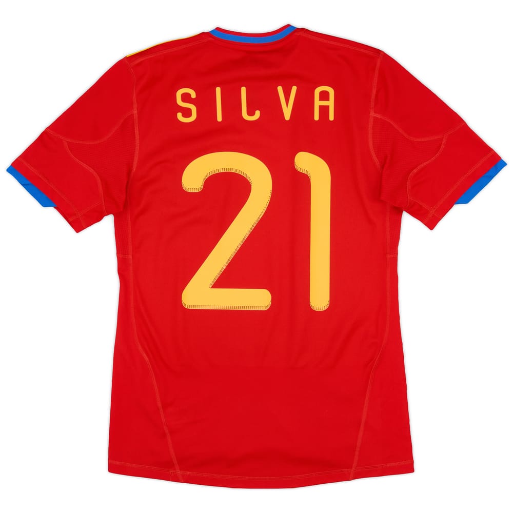 2009-10 Spain Home Shirt Silva #21 - 8/10 - (S)
