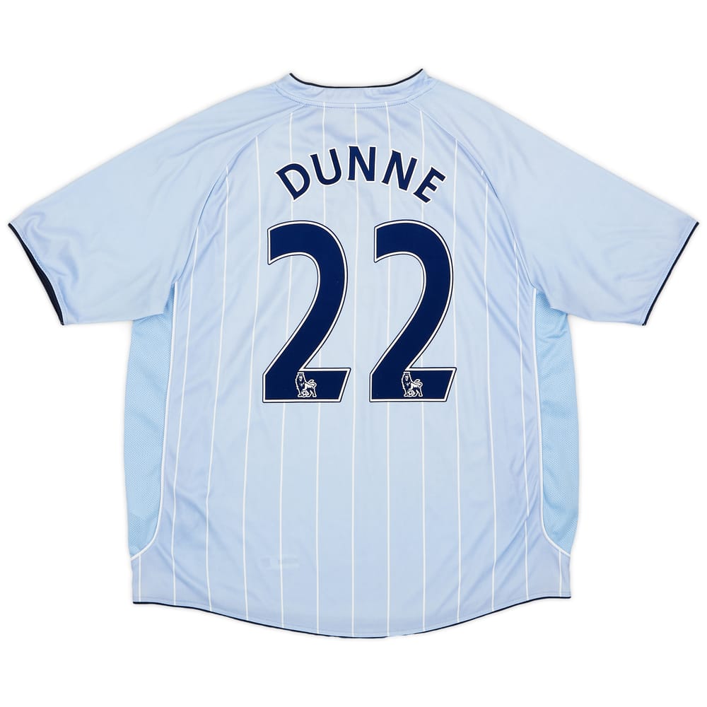 2007-08 Manchester City Home Shirt Dunne #22 - 7/10 - (XXL)