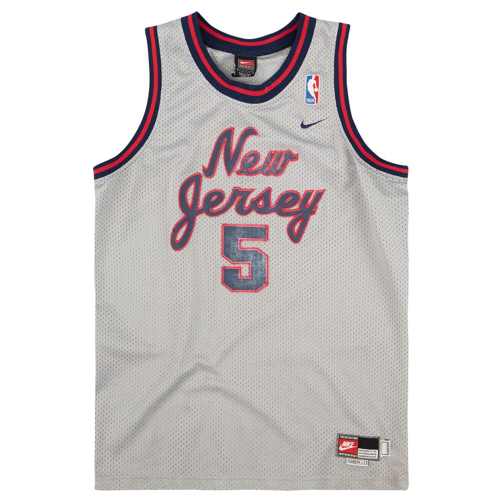 1977 New Jersey Nets Kidd #5 Nike Rewind Swingman Jersey (Alternate) Y