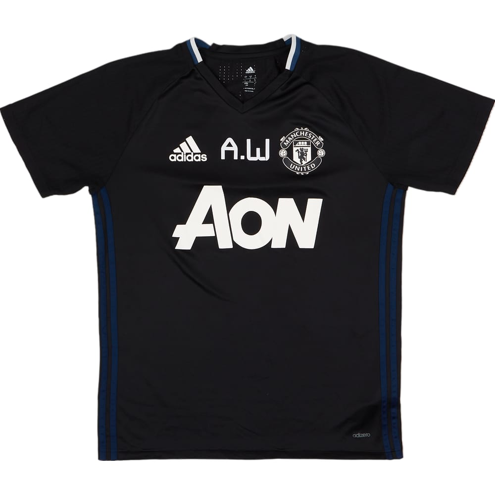 2016-17 Manchester United adidas Staff Issue Training Shirt A.W' - 7/10 - (S)