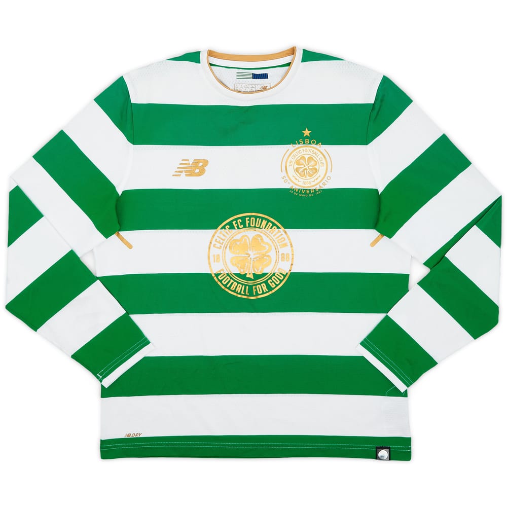 2017-18 Celtic 'Lisbon Lions 50th Anniversary' Home L/S Shirt #3 - 8/10 - (S)