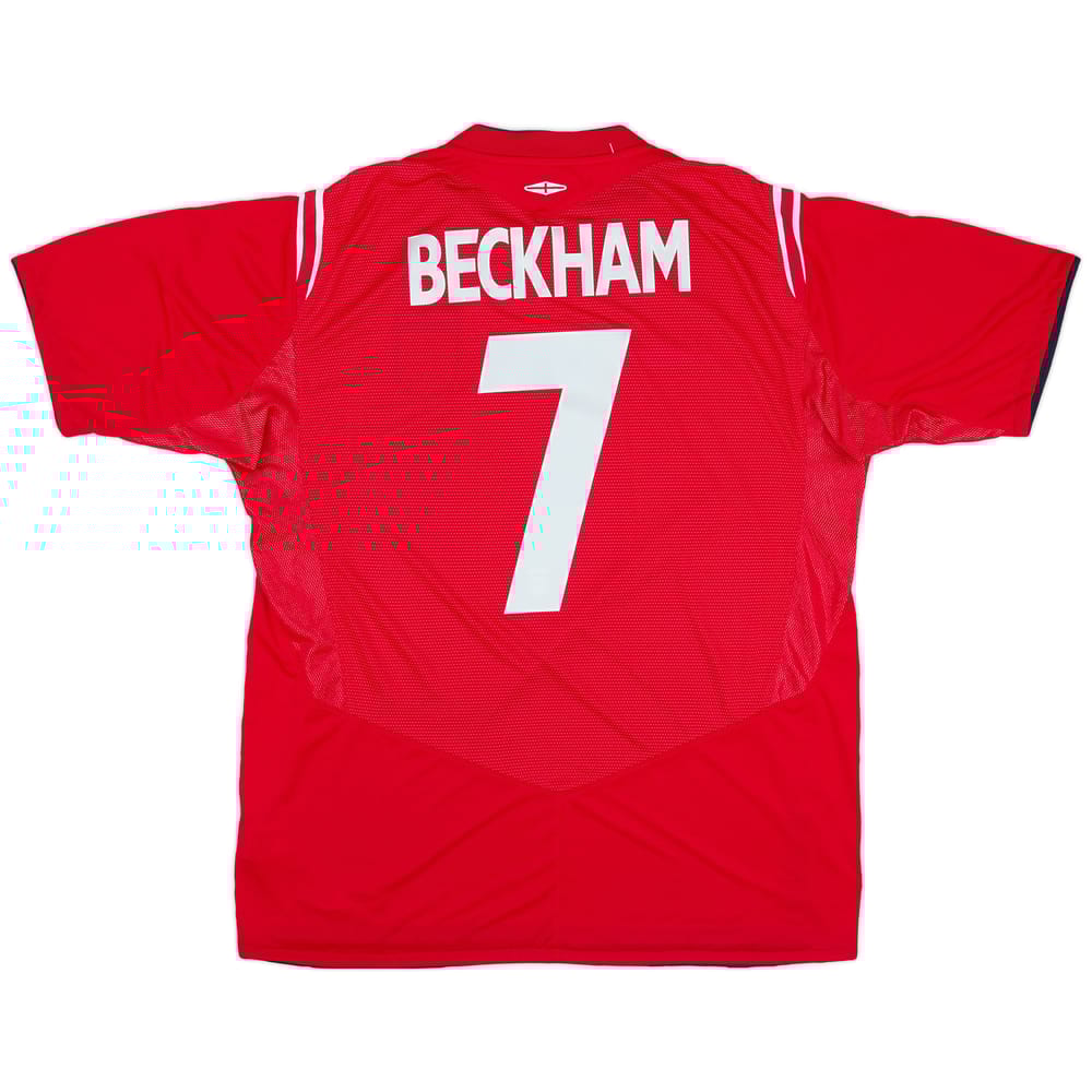 2004-06 England Away Shirt Beckham #7 (XL)