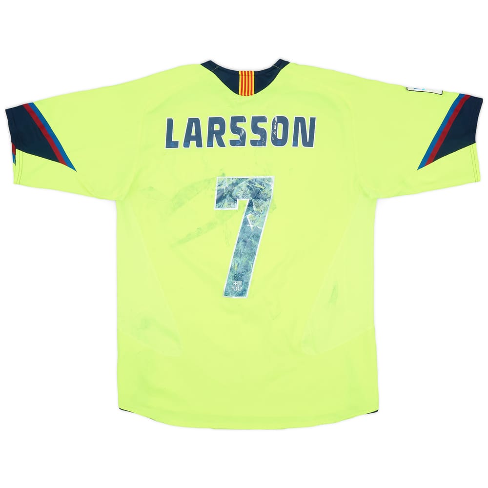 2005-06 Barcelona Away Shirt Larsson #7 - 4/10 - (M)
