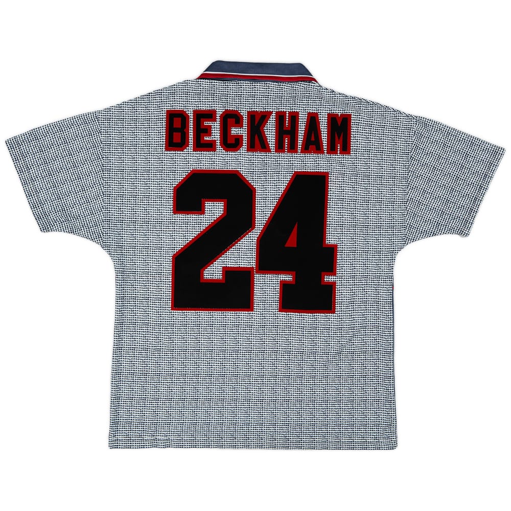 1995-96 Manchester United Away Shirt Beckham #24 - 8/10 - (M)