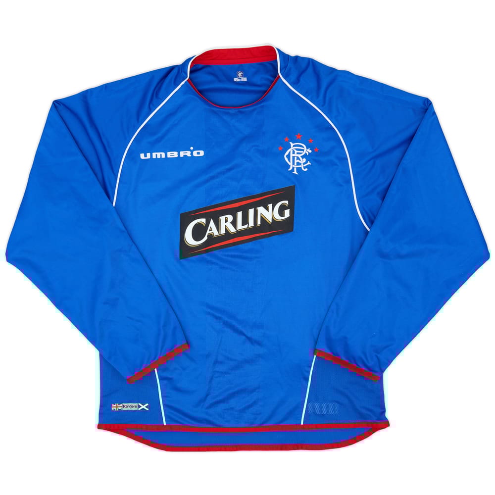 2005-06 Rangers Home L/S Shirt - 7/10 - (L)