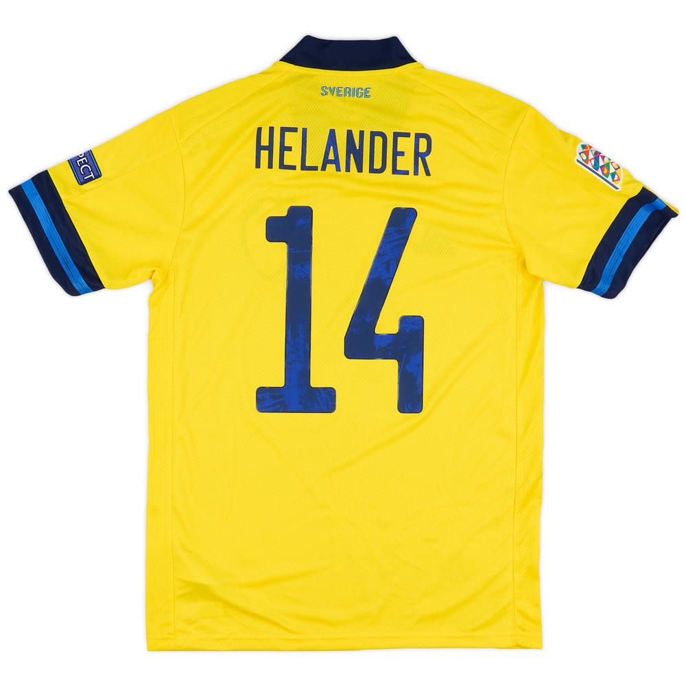 2021 Sweden Player Issue Nations League Home Shirt Helander #14