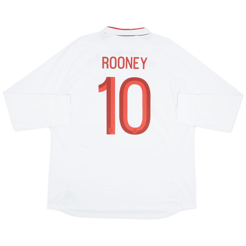 2012-13 England Home L/S Shirt Rooney #10 (XXL)