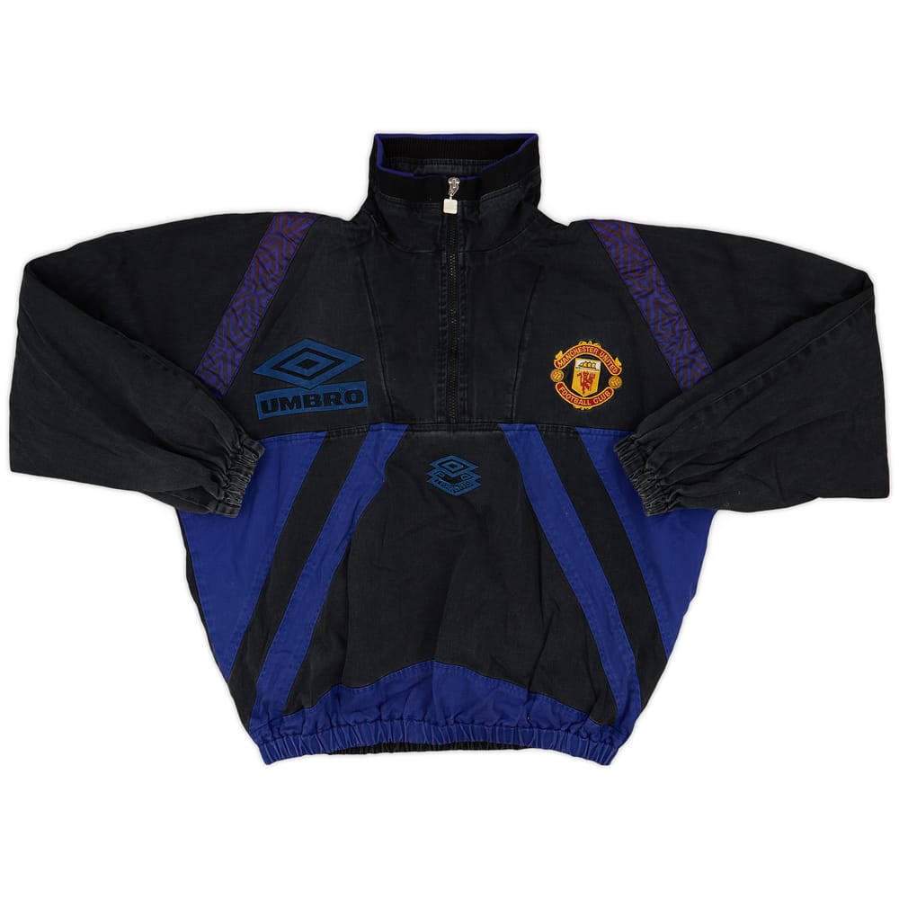 1996-97 Manchester United Umbro 1/4 Zip Drill Top - 6/10 - (M)