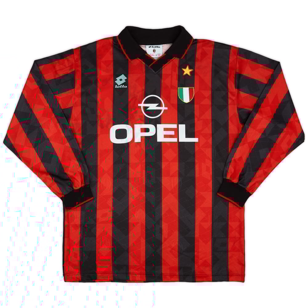 1994-95 AC Milan Home L/S Shirt - 5/10 - (XL)
