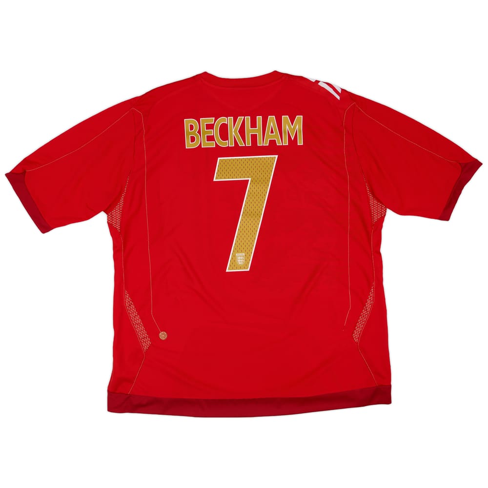 2006-08 England Away Shirt Beckham #7 - 9/10 - (3XL)