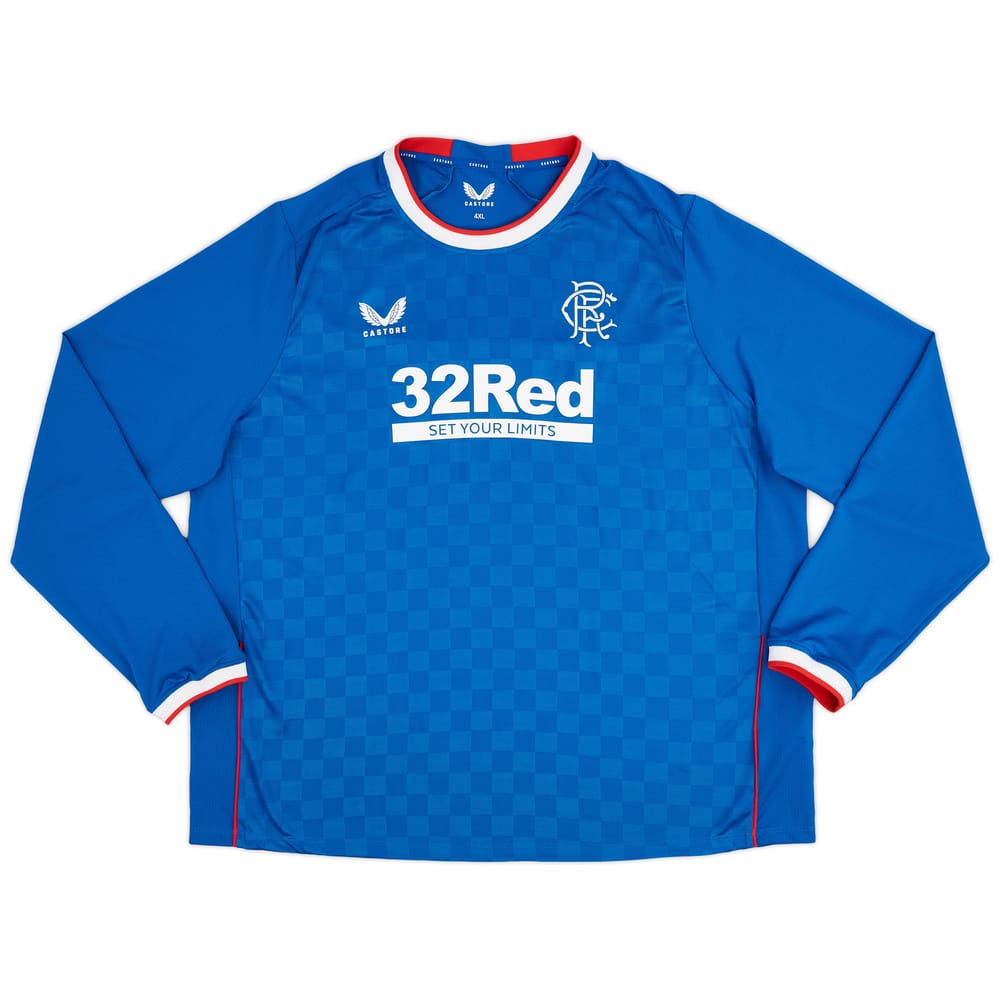 2022-23 Rangers Authentic Home L/S Shirt - As New - (4XL)