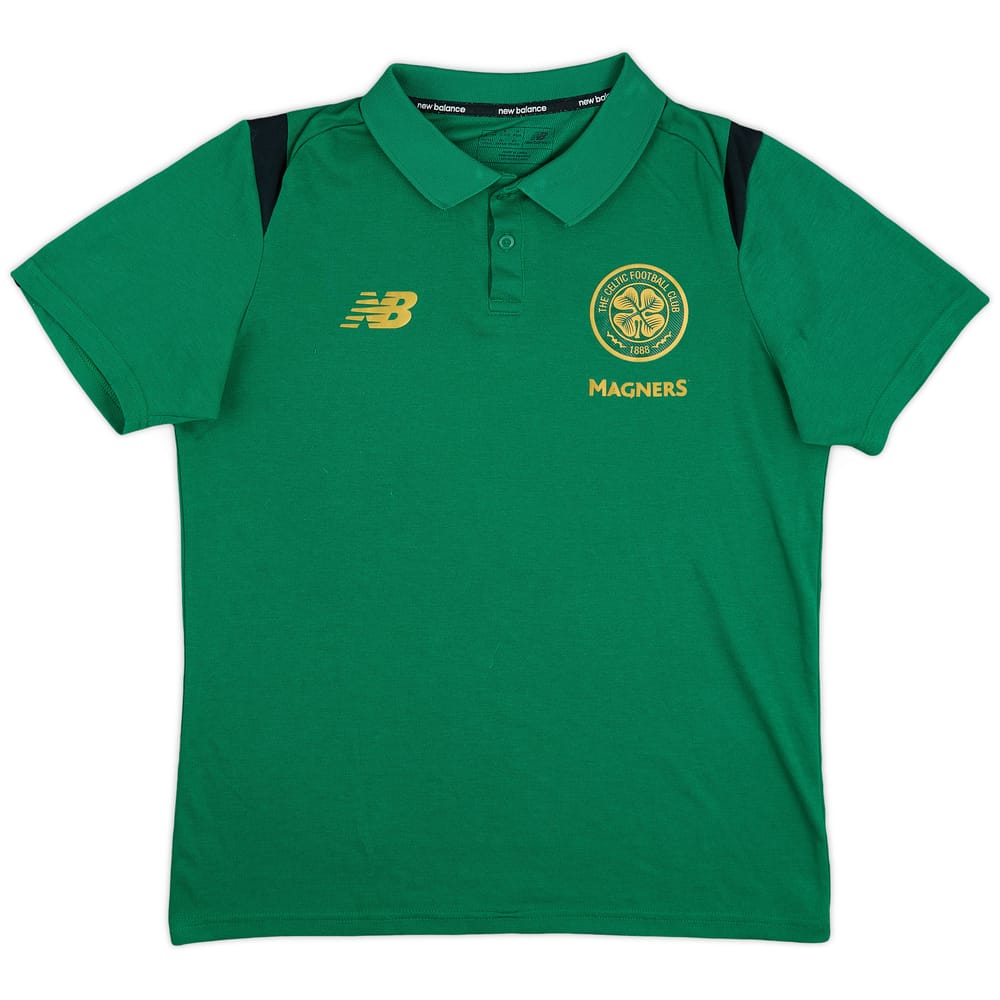 2017-18 Celtic New Balance Polo Shirt - 9/10 - (S)