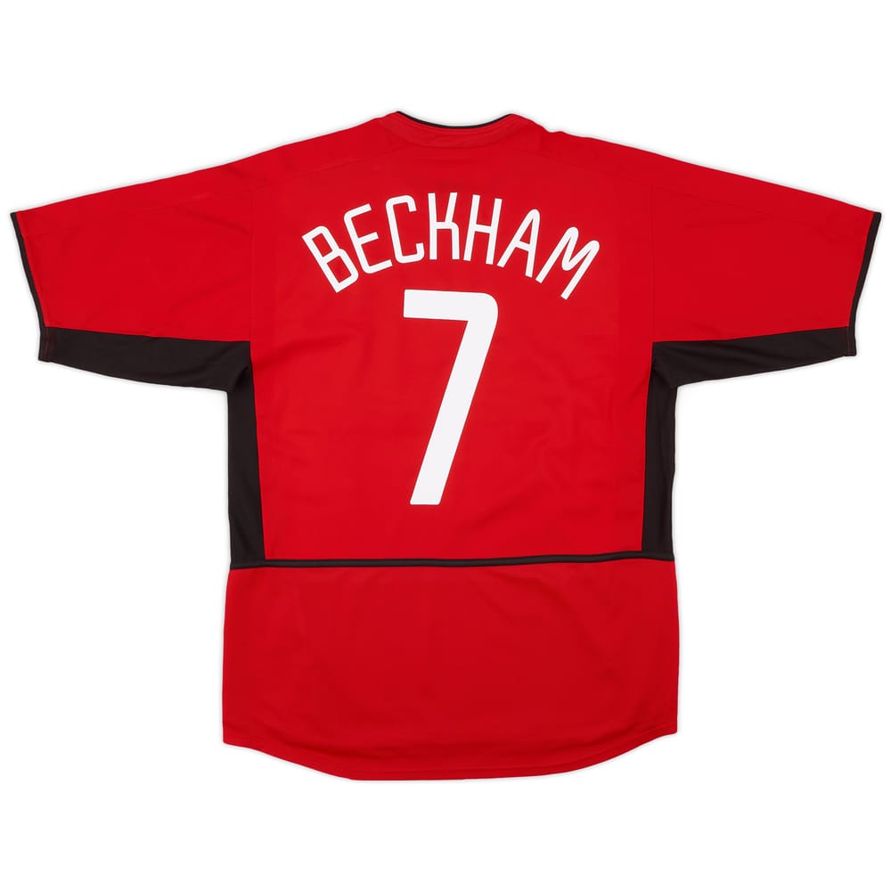2002-04 Manchester United Home Shirt Beckham #7 - 8/10 - (M)